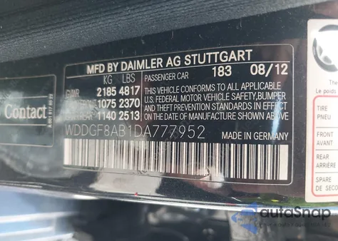 2013 Mercedes-Benz C 300 4Matic из США, поврежденный, VIN WDDGF8AB1DA777952